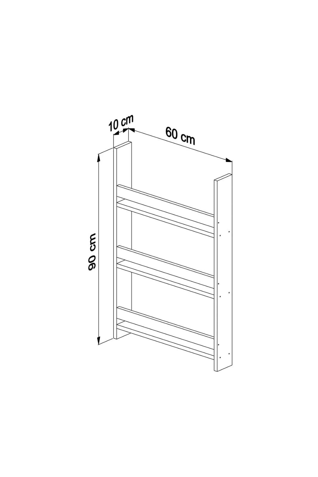 Βιβλιοθήκη 60 × 10 × 90 εκ. Λευκό GR768ESL1301