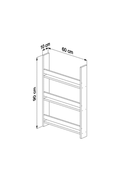 Βιβλιοθήκη 60 × 10 × 90 εκ. Λευκό GR768ESL1301