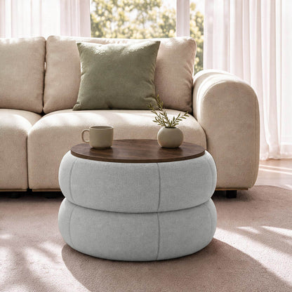 Τραπεζάκι Σαλονιού Καρυδιά / Ανοιχτό Γκρι 774BNT1139