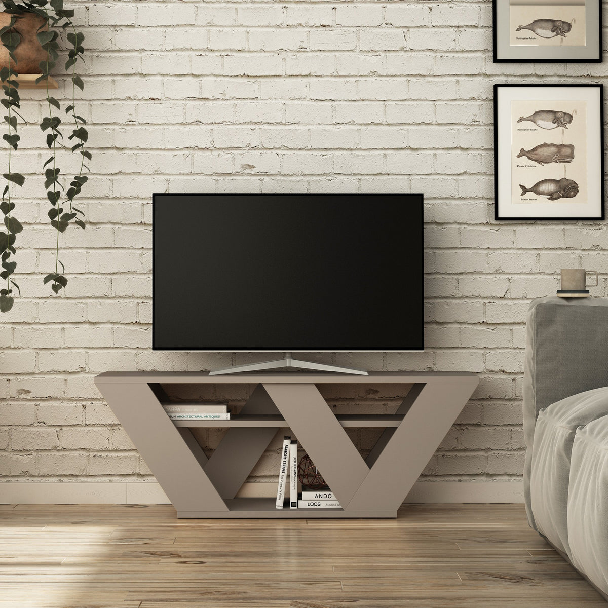 Έπιπλο Τηλεόρασης TV Βάση Σύνθεση Light Mocha | 776HMS3038