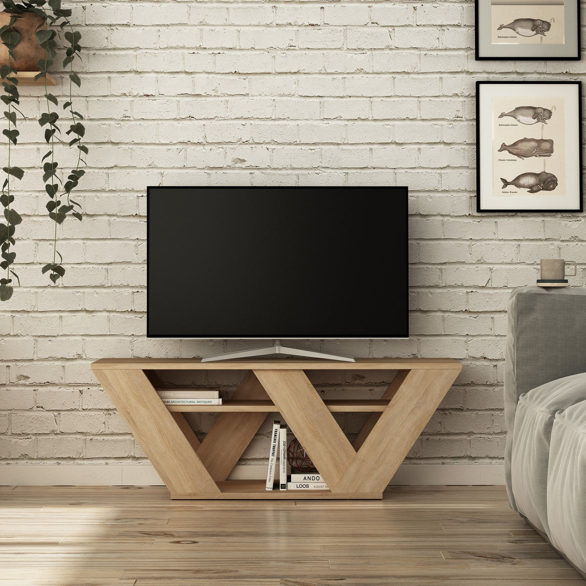 Έπιπλο Τηλεόρασης TV Βάση Σύνθεση Δρυς | 776HMS3039
