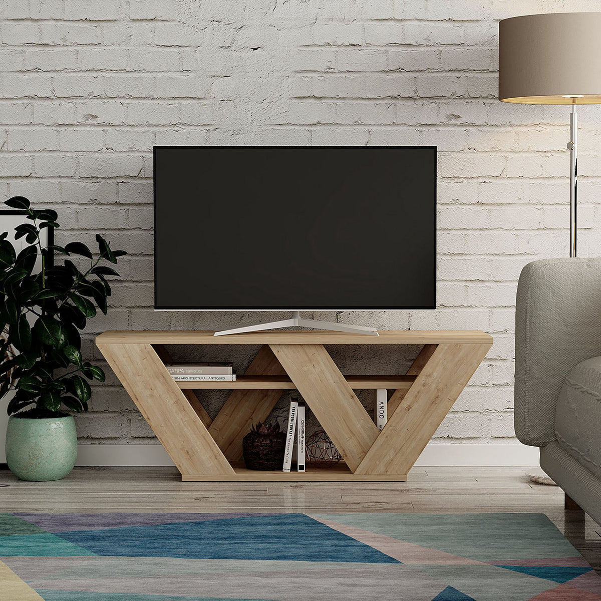 Έπιπλο Τηλεόρασης TV Βάση Σύνθεση Δρυς | 776HMS3039