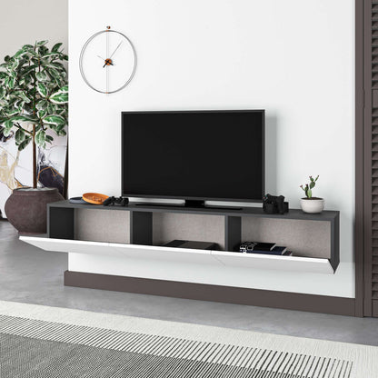Έπιπλο Τηλεόρασης TV Βάση Σύνθεση Ανθρακί Λευκό | 776HMS3149