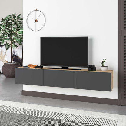 Έπιπλο Τηλεόρασης TV Βάση Σύνθεση Sapphire Δρυς Ανθρακί | 776HMS3151
