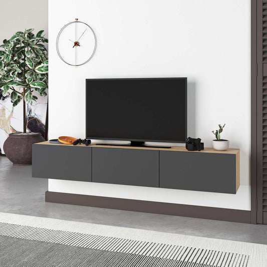 Έπιπλο Τηλεόρασης TV Βάση Σύνθεση Sapphire Δρυς Ανθρακί | 776HMS3151