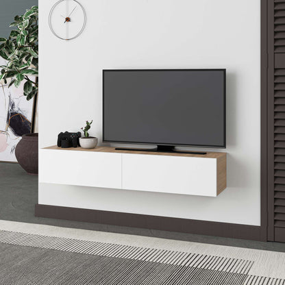 Έπιπλο Τηλεόρασης TV Βάση Σύνθεση Sapphire Δρυς Λευκό | 776HMS3153