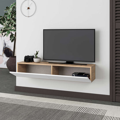Έπιπλο Τηλεόρασης TV Βάση Σύνθεση Sapphire Δρυς Λευκό | 776HMS3153