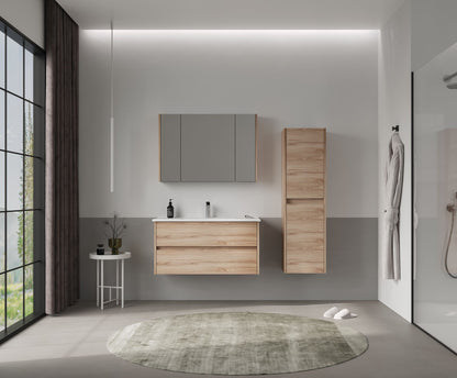 Ντουλάπι Καθρέφτης Μπάνιου 100x66x16 εκ. Δρυς | 785PNC1178