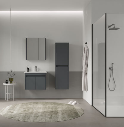 Ντουλάπι Καθρέφτης Μπάνιου 60x66x16 εκ. Matte Anthracite | 785PNC1187