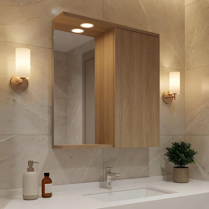 Ντουλάπι Καθρέφτης Μπάνιου 56x68x18 εκ. Sonomo Oak | 785PNC1242