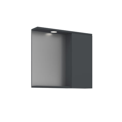Ντουλάπι Καθρέφτης Μπάνιου 75x68x18 εκ. Matte Anthracite | 785PNC1249