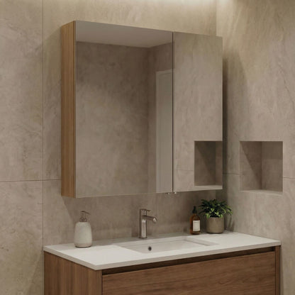 Ντουλάπι Καθρέφτης Μπάνιου 60x66x16 εκ. Sonomo Oak | 785PNC1260