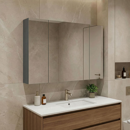 Ντουλάπι Καθρέφτης Μπάνιου 97x66x16 εκ. Matte Anthracite | 785PNC1288