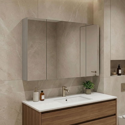 Ντουλάπι Καθρέφτης Μπάνιου 97x66x16 εκ. Matte Cashmere | 785PNC1290