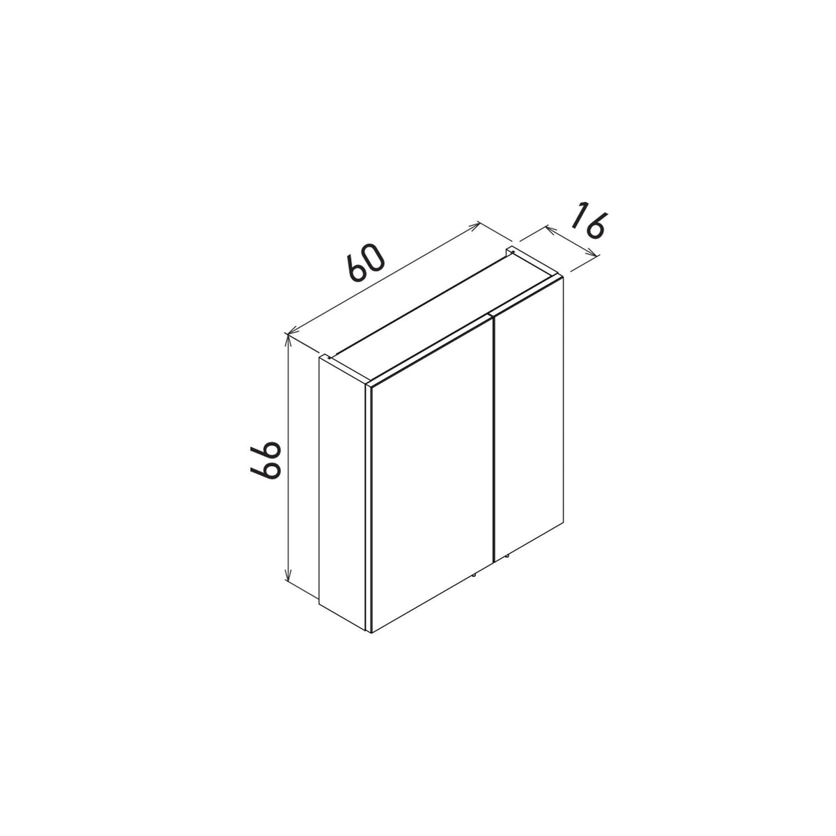 Ντουλάπι Καθρέφτης Μπάνιου 60x66x16 εκ. Sand | 785PNC1340