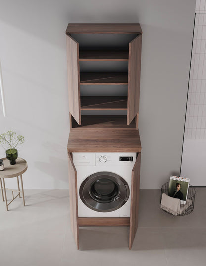 Ντουλάπι Μπάνιου 70x100x36 εκ. Dark Walnut | 785PNC1467