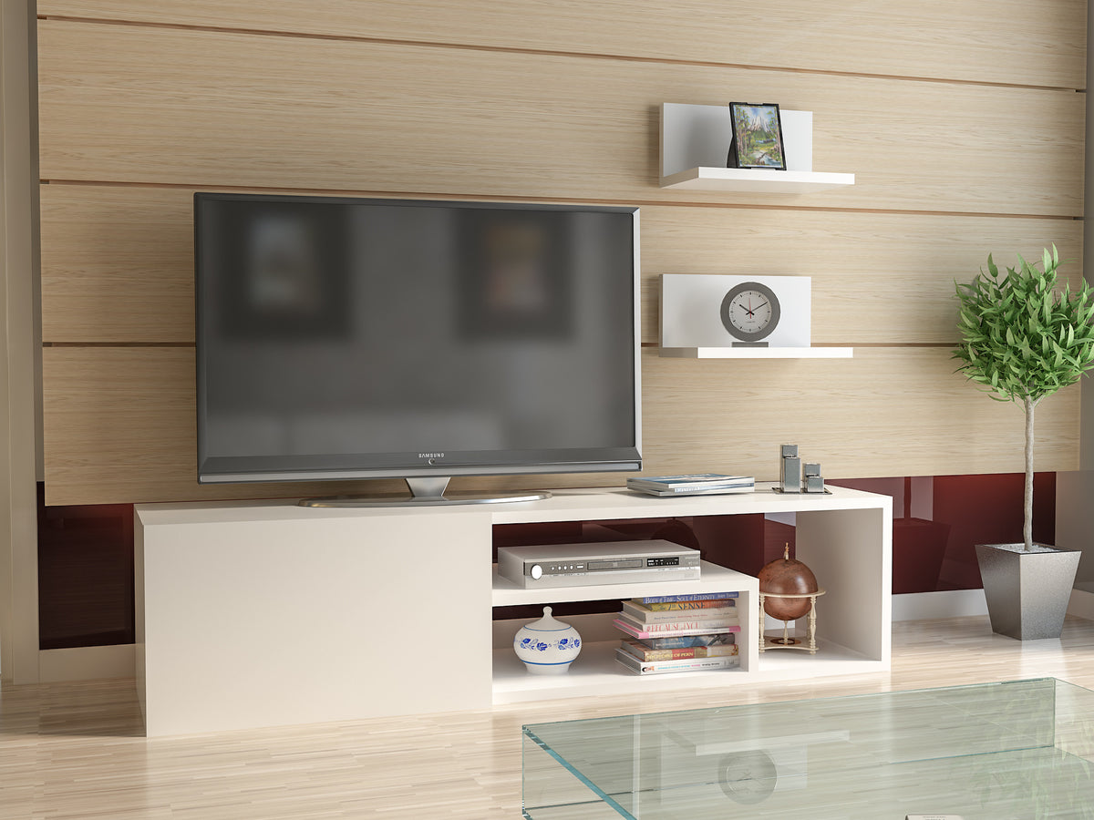 Έπιπλο Τηλεόρασης TV Βάση Σύνθεση Λευκό | 788DEC3021