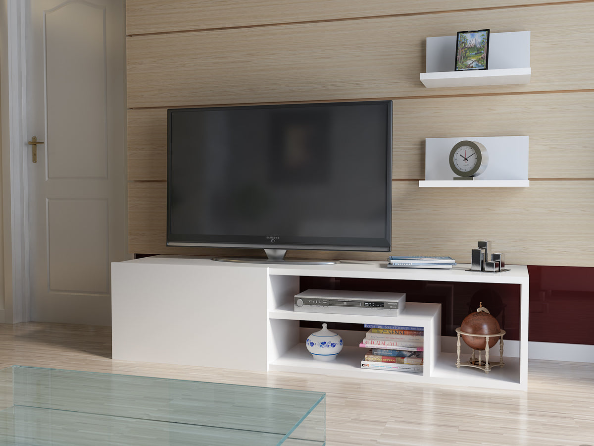 Έπιπλο Τηλεόρασης TV Βάση Σύνθεση Λευκό | 788DEC3021
