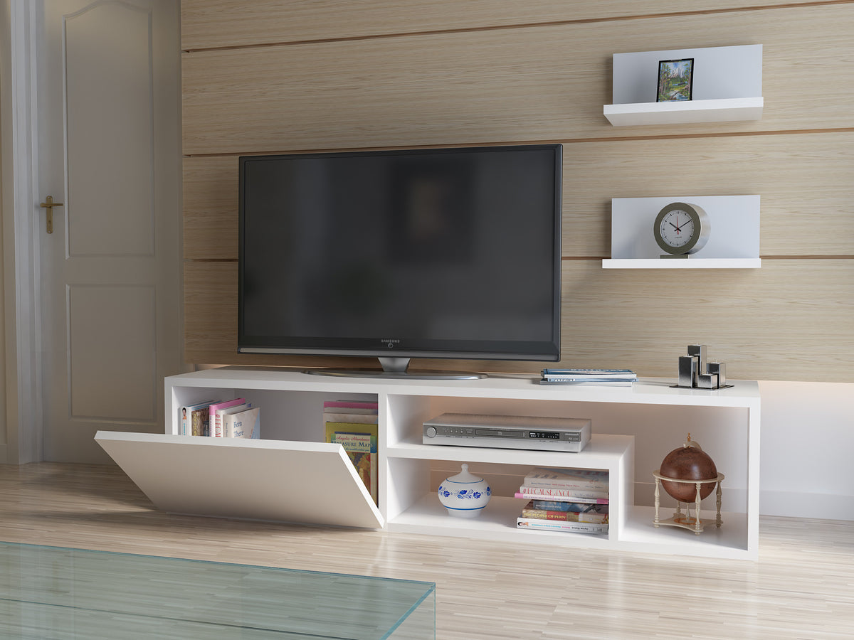 Έπιπλο Τηλεόρασης TV Βάση Σύνθεση Λευκό | 788DEC3021