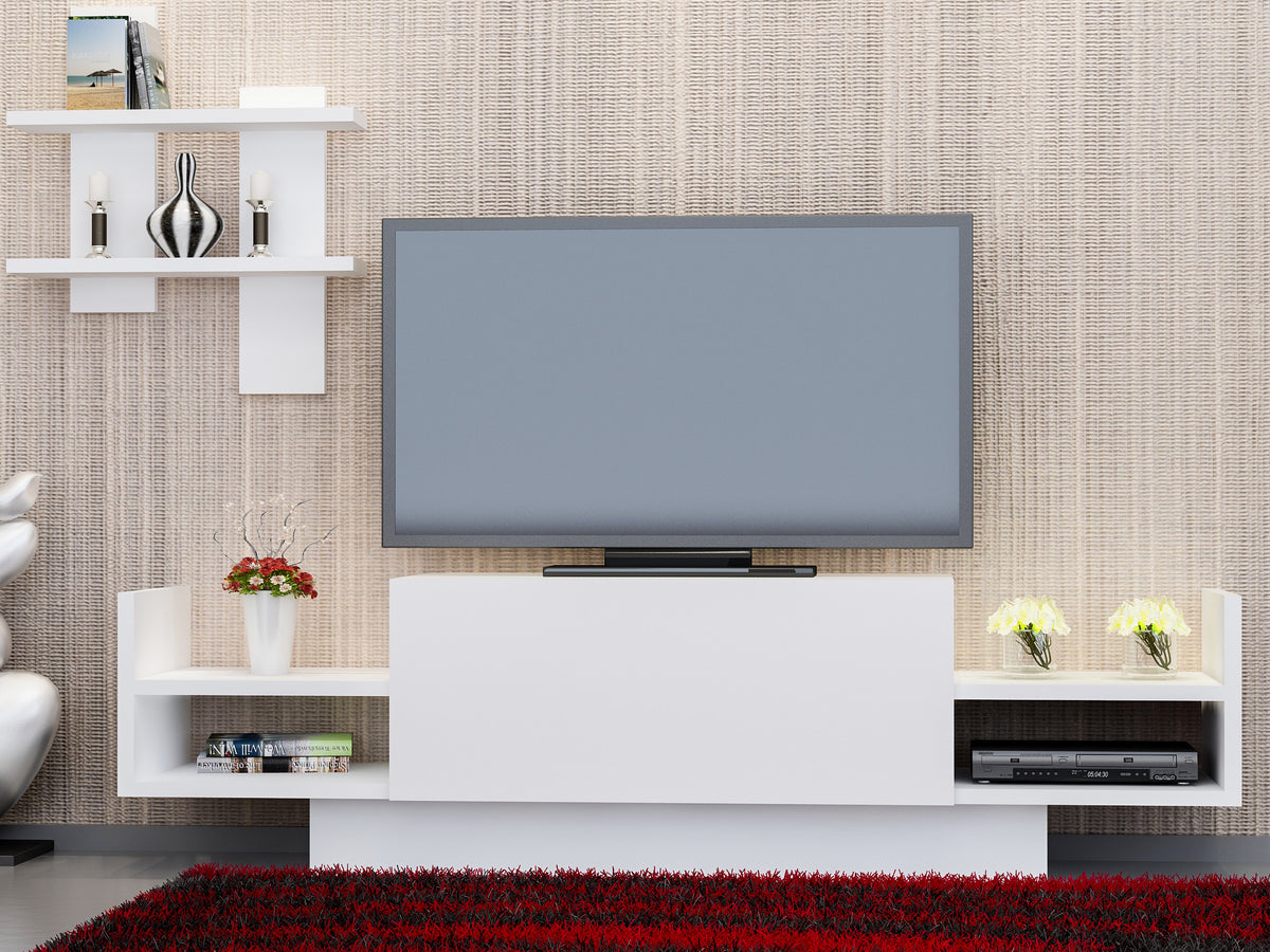 Έπιπλο Τηλεόρασης TV Βάση Σύνθεση Λευκό | 788DEC3034