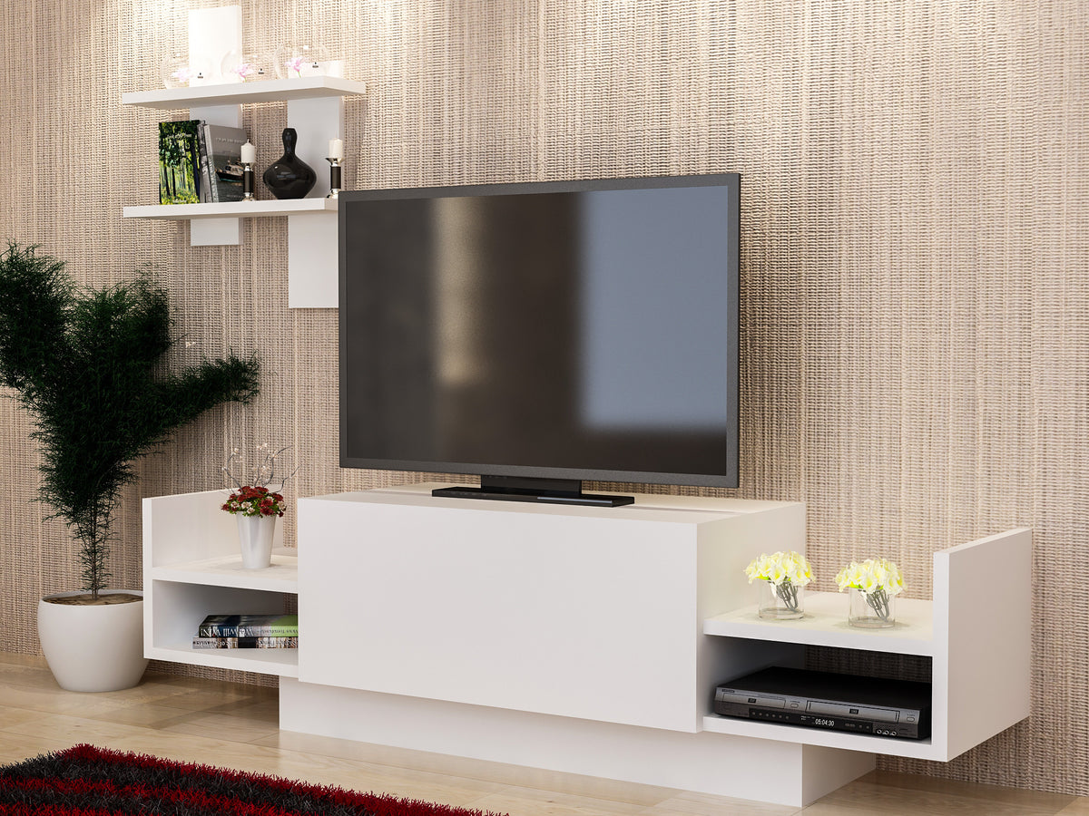 Έπιπλο Τηλεόρασης TV Βάση Σύνθεση Λευκό | 788DEC3034