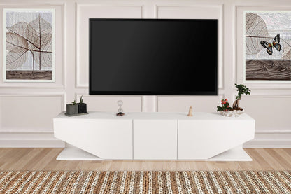 Έπιπλο Τηλεόρασης TV Βάση Σύνθεση Λευκό | 788DEC3055