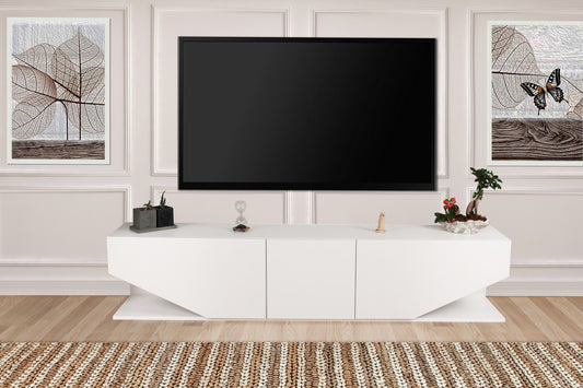 Έπιπλο Τηλεόρασης TV Βάση Σύνθεση Λευκό | 788DEC3055