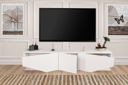 Έπιπλο Τηλεόρασης TV Βάση Σύνθεση Λευκό | 788DEC3055