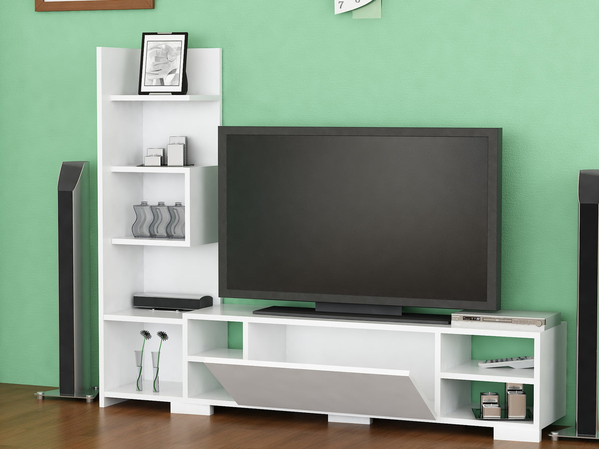 Έπιπλο Τηλεόρασης TV Βάση Σύνθεση Λευκό | 788DEC3059