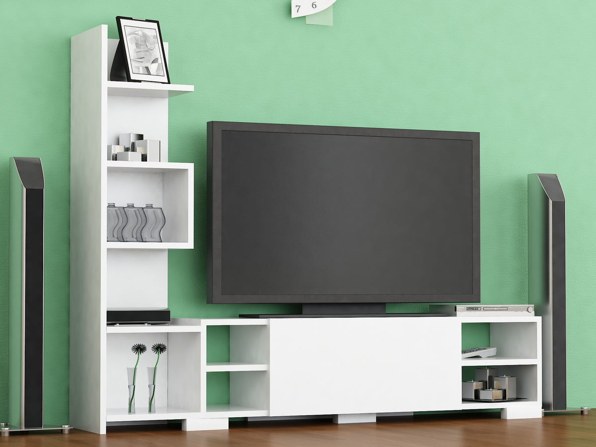 Έπιπλο Τηλεόρασης TV Βάση Σύνθεση Λευκό | 788DEC3059