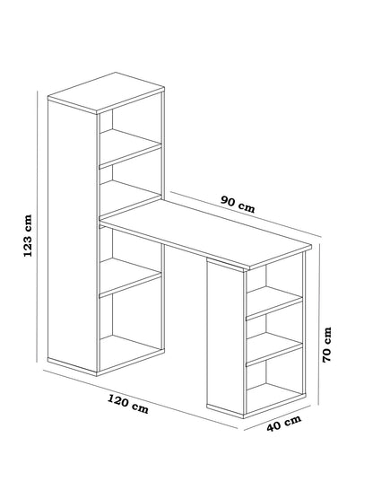 Γραφείο Υπολογιστή και Μελέτης 90x70x40 εκ. Λευκό | 788DEC3804