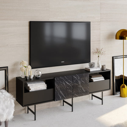 Έπιπλο Τηλεόρασης TV Βάση Σύνθεση Μαύρο Marble | 788DEC4012