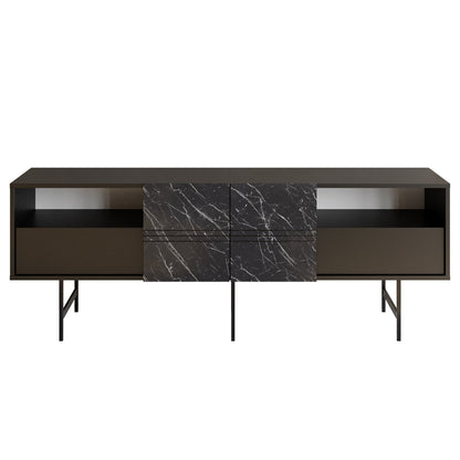 Έπιπλο Τηλεόρασης TV Βάση Σύνθεση Μαύρο Marble | 788DEC4012