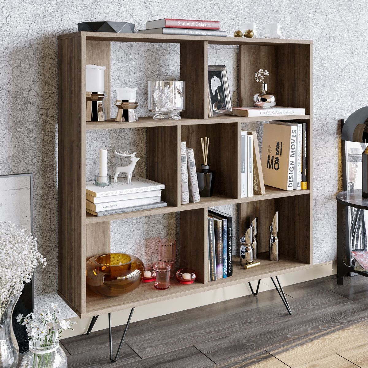 Βιβλιοθήκη 120 × 29,5 × 132,2 εκ. Καρυδί GR788DEC4029