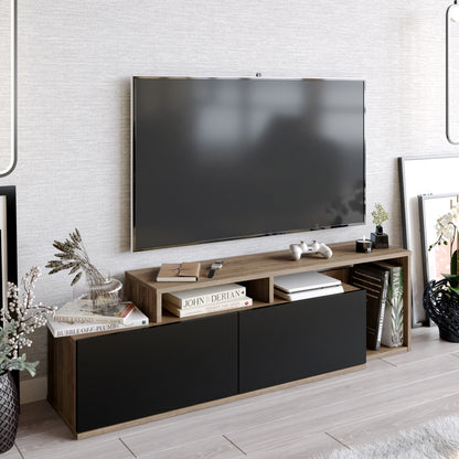 Έπιπλο Τηλεόρασης TV Βάση Σύνθεση Καρυδί Μαύρο | 788DEC4033