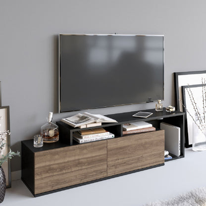 Έπιπλο Τηλεόρασης TV Βάση Σύνθεση Μαύρο Καρυδί | 788DEC4034