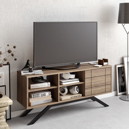 Έπιπλο Τηλεόρασης TV Βάση Σύνθεση Μαύρο Καρυδί | 788DEC4036