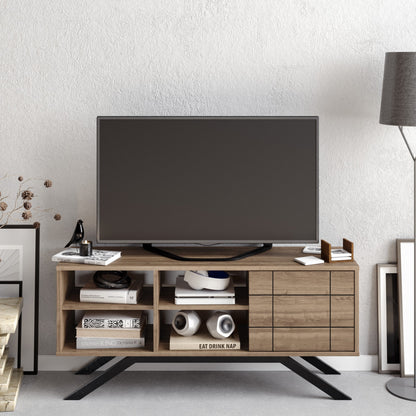 Έπιπλο Τηλεόρασης TV Βάση Σύνθεση Μαύρο Καρυδί | 788DEC4036