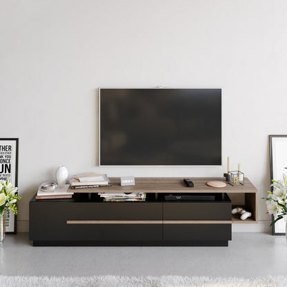 Έπιπλο Τηλεόρασης TV Βάση Σύνθεση Μαύρο Καρυδί | 788DEC4039