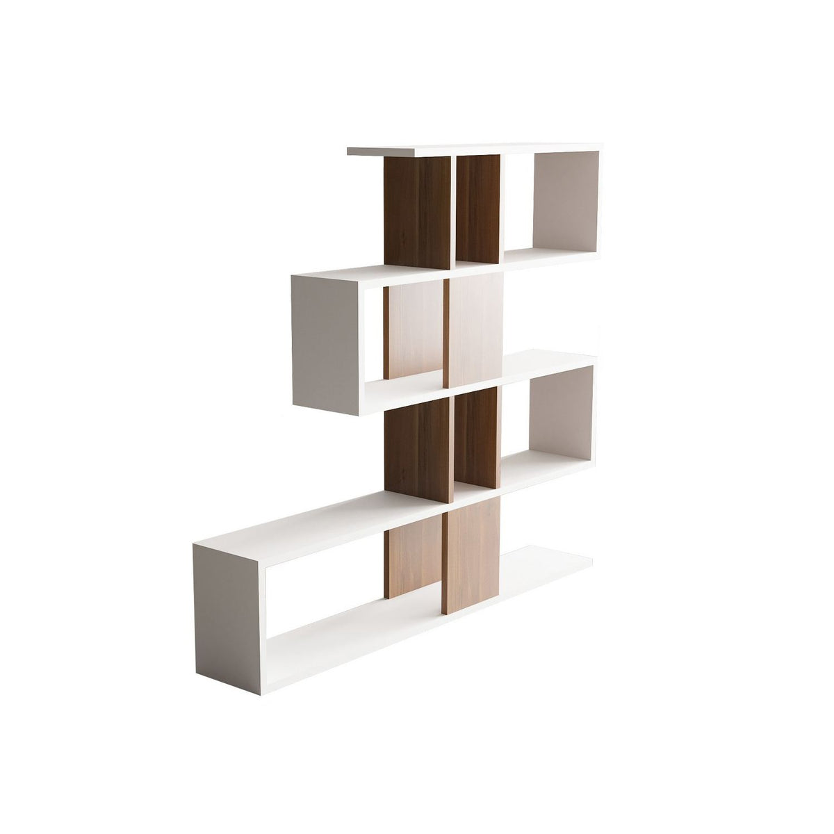 Βιβλιοθήκη 120 × 20 × 109 εκ. Λευκό Καρυδί GR793ELG3601
