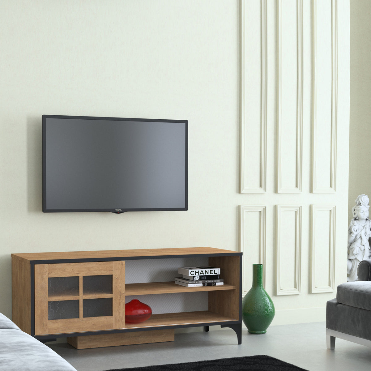 Έπιπλο Τηλεόρασης TV Βάση Σύνθεση Δρυς | 801CMY3004