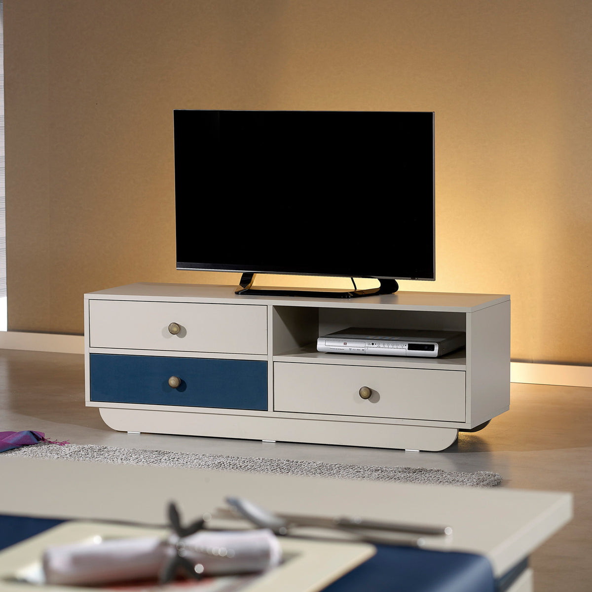 Έπιπλο Τηλεόρασης TV Βάση Σύνθεση Λευκό Blue | 801CMY3010