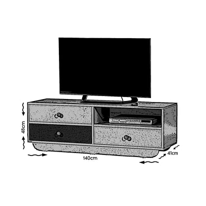 Έπιπλο Τηλεόρασης TV Βάση Σύνθεση Λευκό Blue | 801CMY3010
