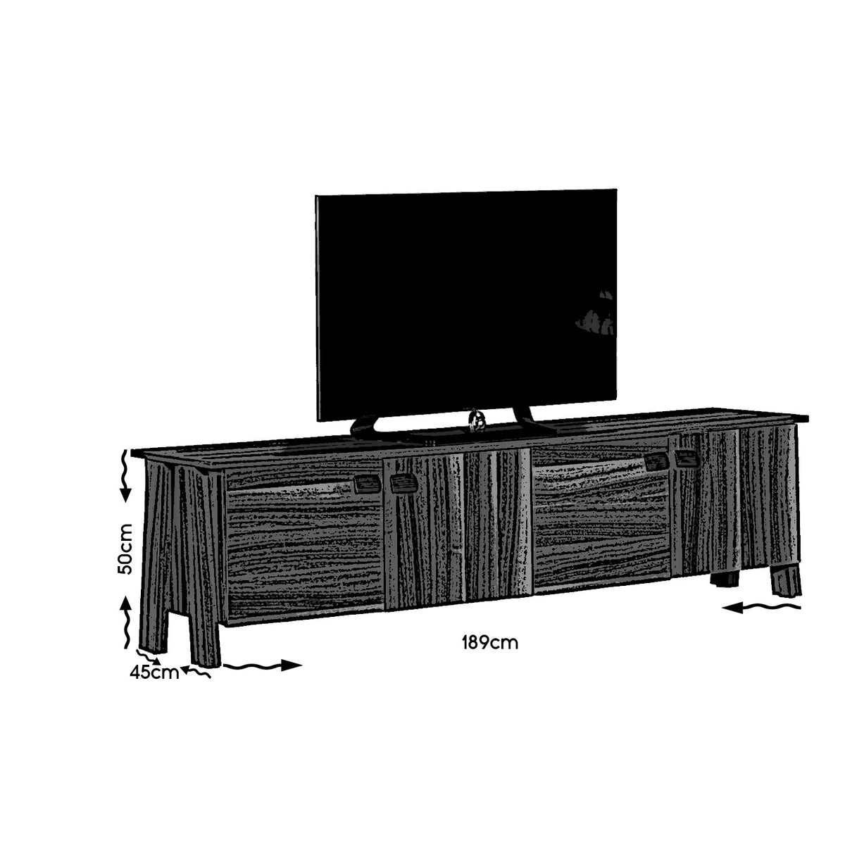 Έπιπλο Τηλεόρασης TV Βάση Σύνθεση Καφέ | 801CMY3011