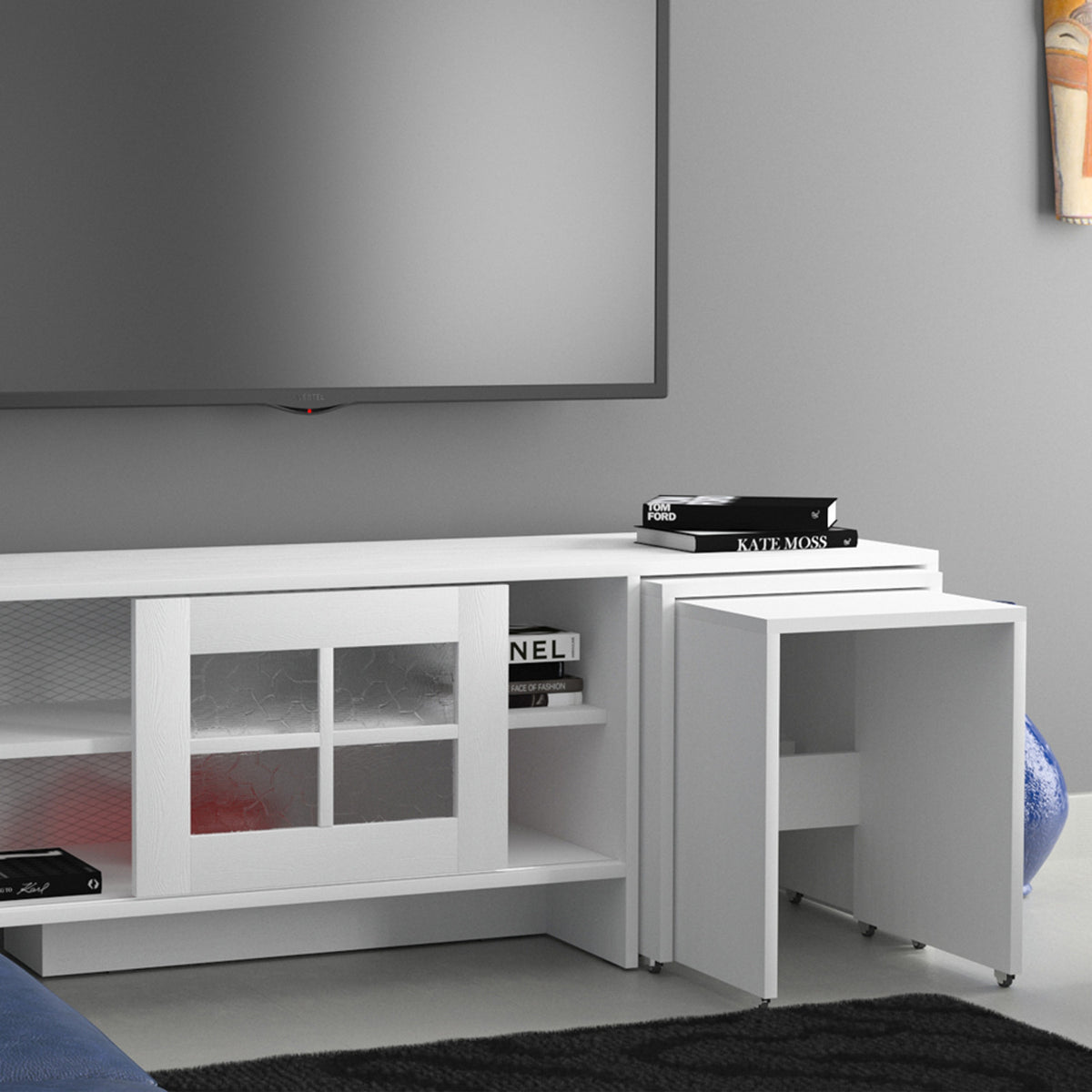 Έπιπλο Τηλεόρασης TV Βάση Σύνθεση Λευκό | 801CMY3013
