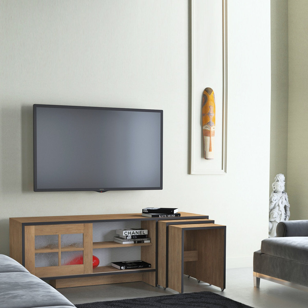 Έπιπλο Τηλεόρασης TV Βάση Σύνθεση Δρυς | 801CMY3014