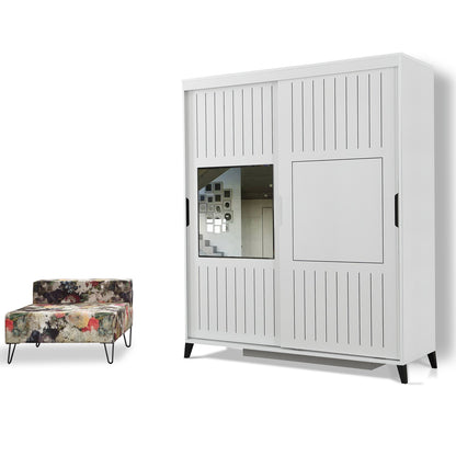 Ντουλάπα 190x216x60 εκ Λευκό 801CMY3410