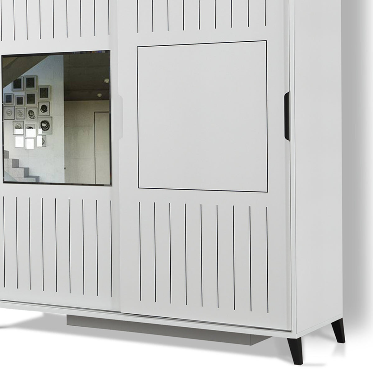 Ντουλάπα 180x216x60 εκ Λευκό 801CMY3411