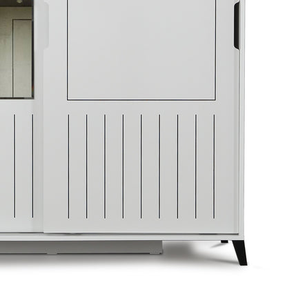 Ντουλάπα 160x216x60 εκ Λευκό 801CMY3413