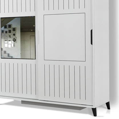 Ντουλάπα 160x216x60 εκ Λευκό 801CMY3413